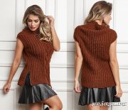 Безрукавка, жилет спицами или