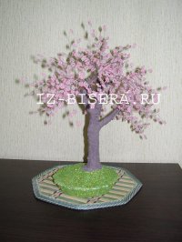 как сделать бисерное дерево сакура
