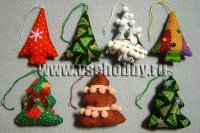 новогодние подвески сувениры мягкие игрушки елочки